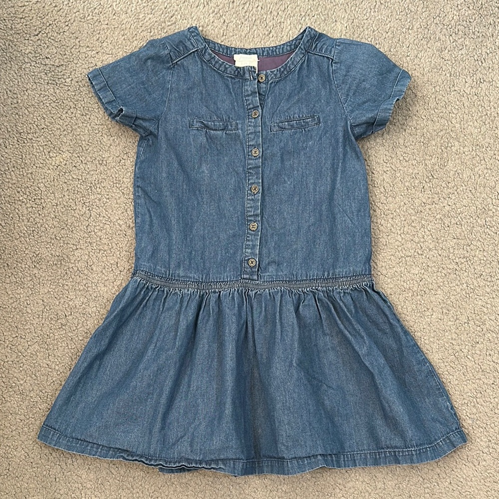 Jacadi Denim Short Sleeve Dress
